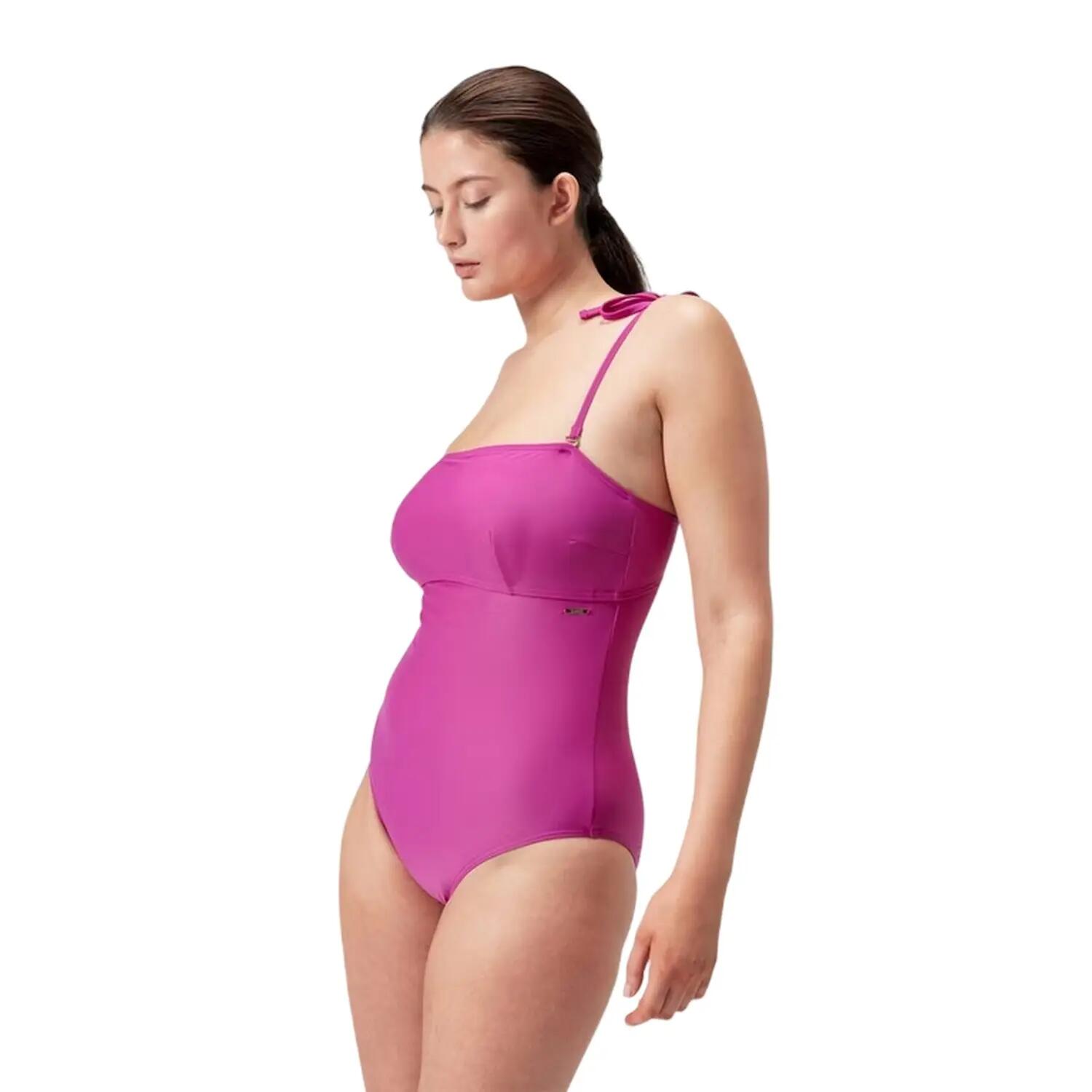 Maillot De Bain 1 Pièce Motif/style Uni Femme (Rose) 4/6