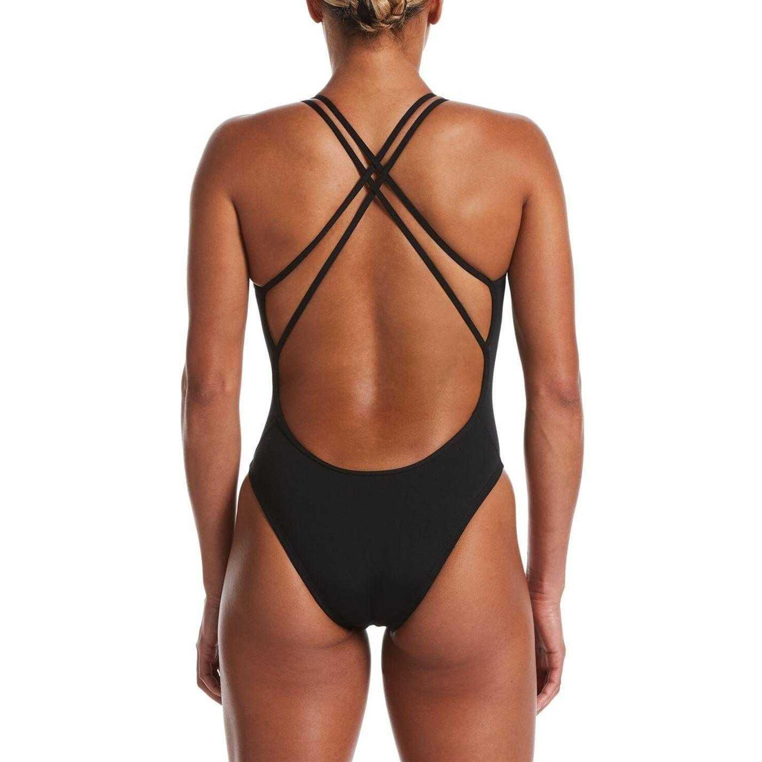 Costume Da Bagno Intero Ragno Donna Nike Nero 2/5