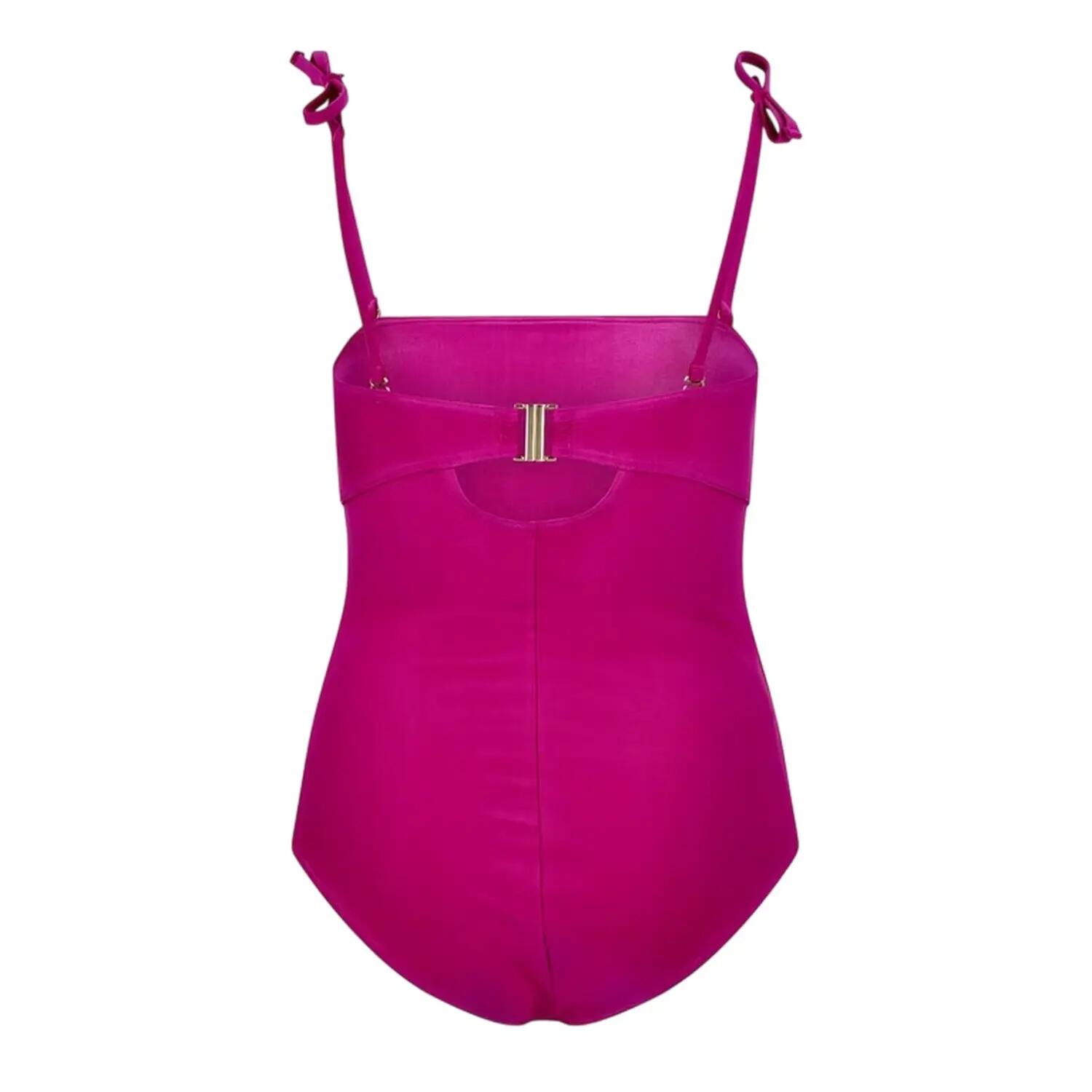Maillot De Bain 1 Pièce Motif/style Uni Femme (Rose) 3/6