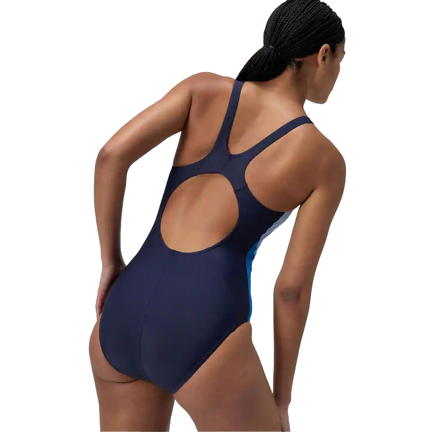 Maillot De Bain 1 Pièce Motif/style Blocs De Couleurs Femme (Bleu) 2/7