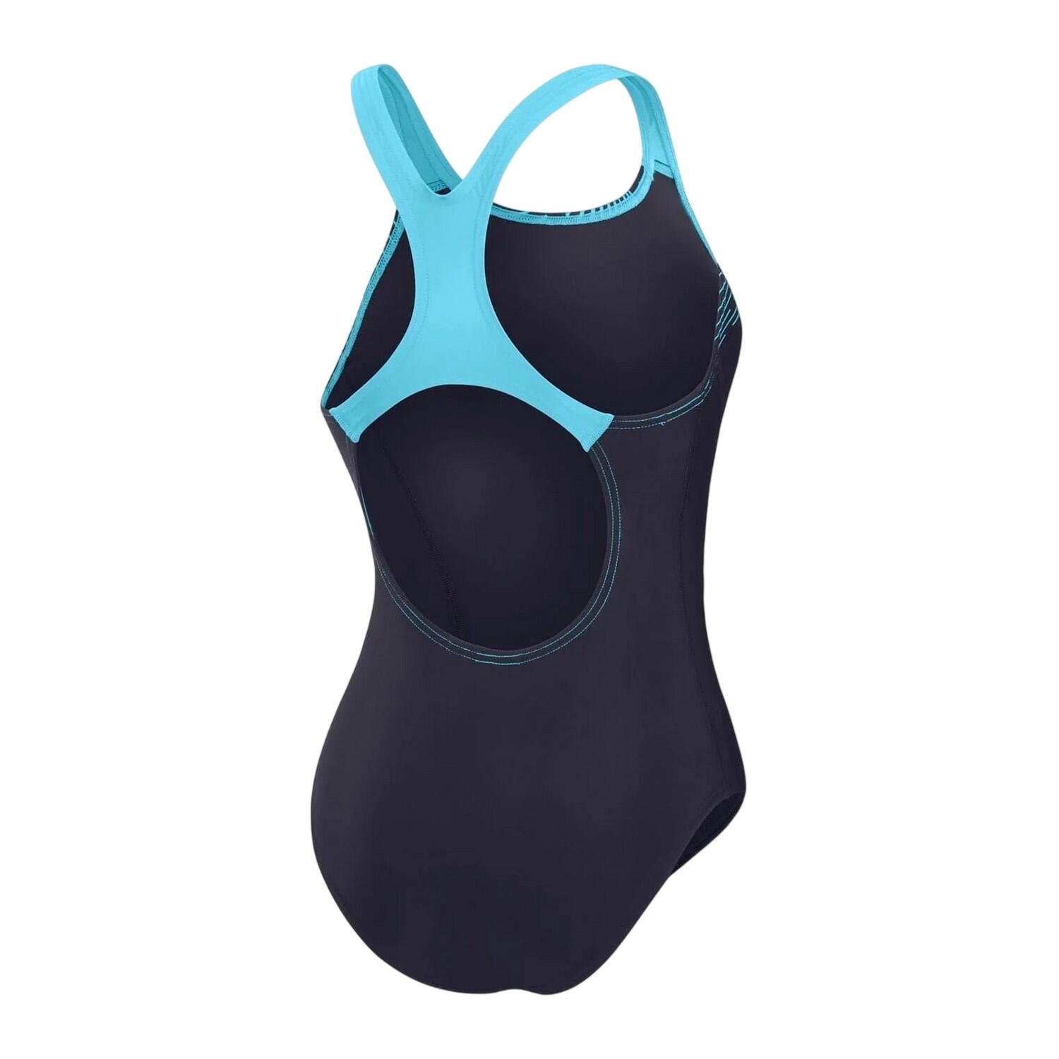 Maiô Speedo Medley Logo, peça única, azul marinho/azul - Tamanho 28 3/7