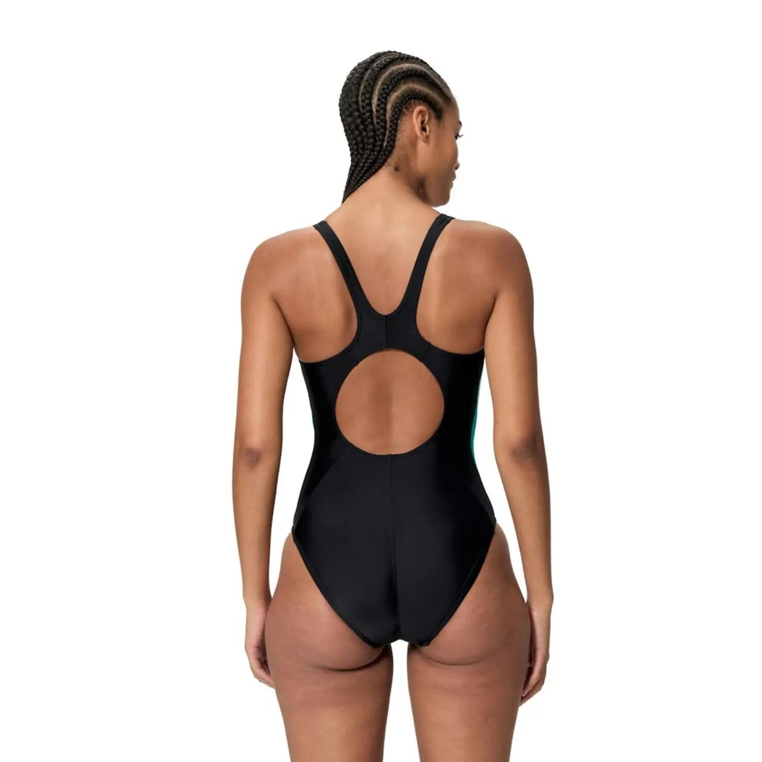 Costume Da Bagno Intero Blocchi Di Colore Donna Speedo Splice 2.0 Antracite Blu 3/5
