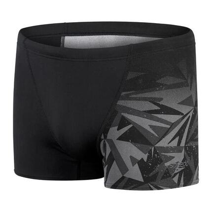 Short De Bain Motif/style Géométrique Homme (Noir / Gris Imprimé)