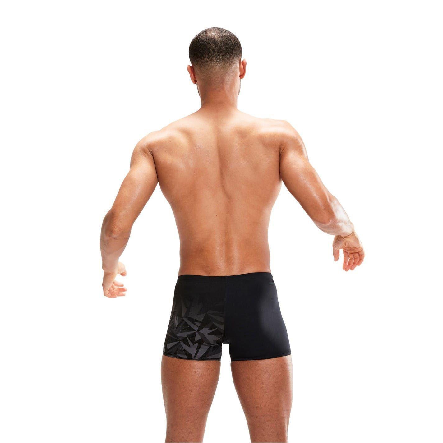 Bermudas Diseño Geométrico para Hombre Negro, Gris 2/5