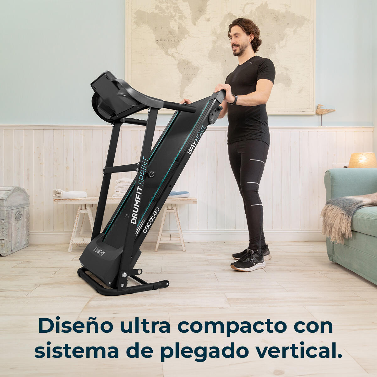Cecotec Passadeira de correr dobrável com 2 CV e 1200 W de potência. De 1 a 14 k 6/7