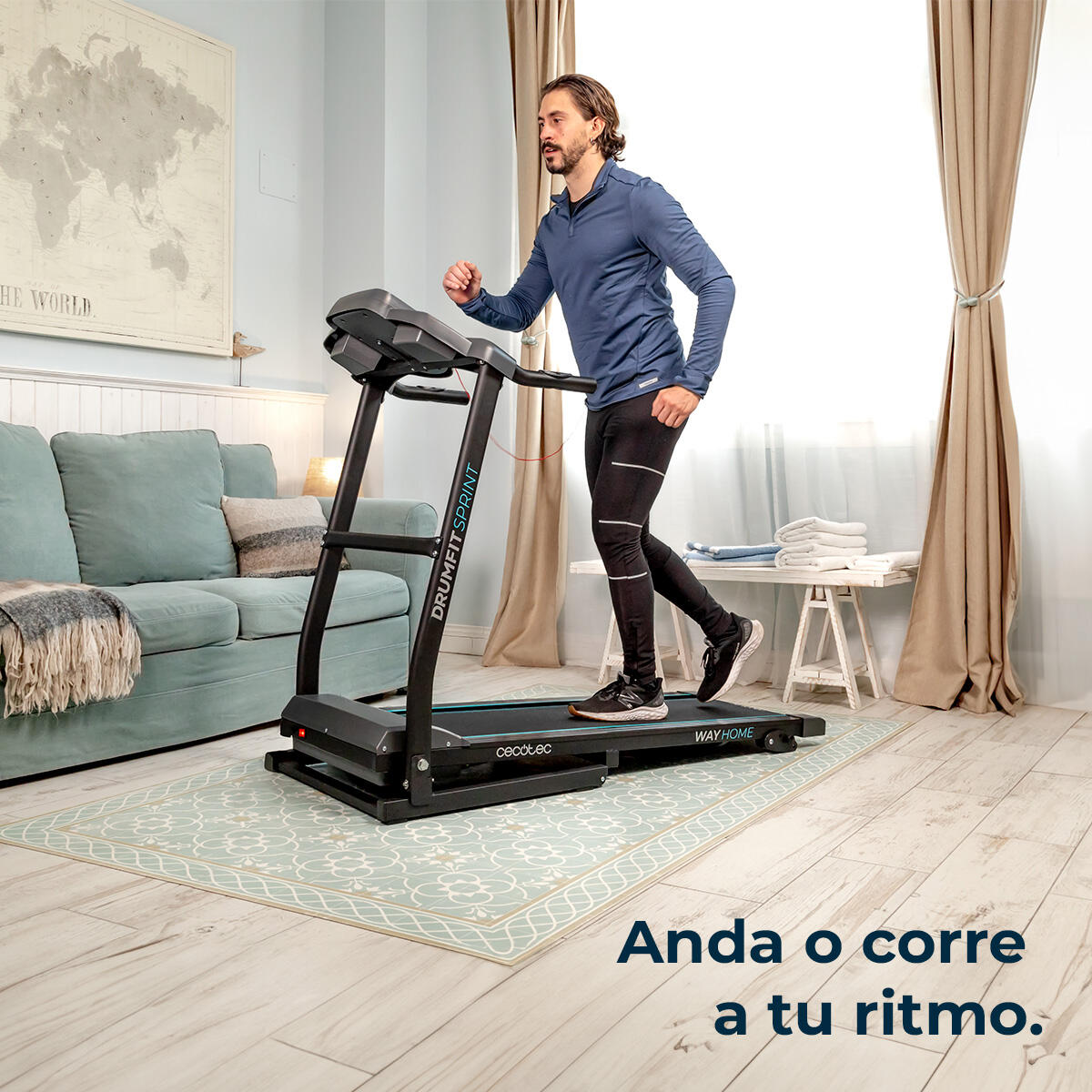 Cecotec Passadeira de correr dobrável com 2,5 CV e 1500 W de potência. De 1 a 15 2/7