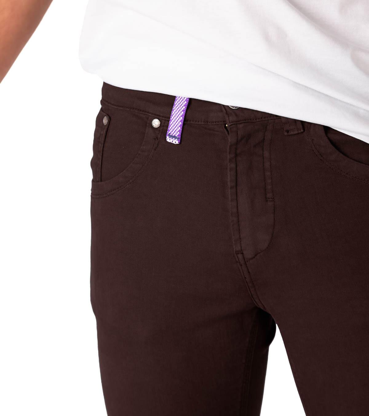 Pantalón Vaquero de Escalada y Montaña Ligero y Elástico Pinto Hombre Marrón 5/6