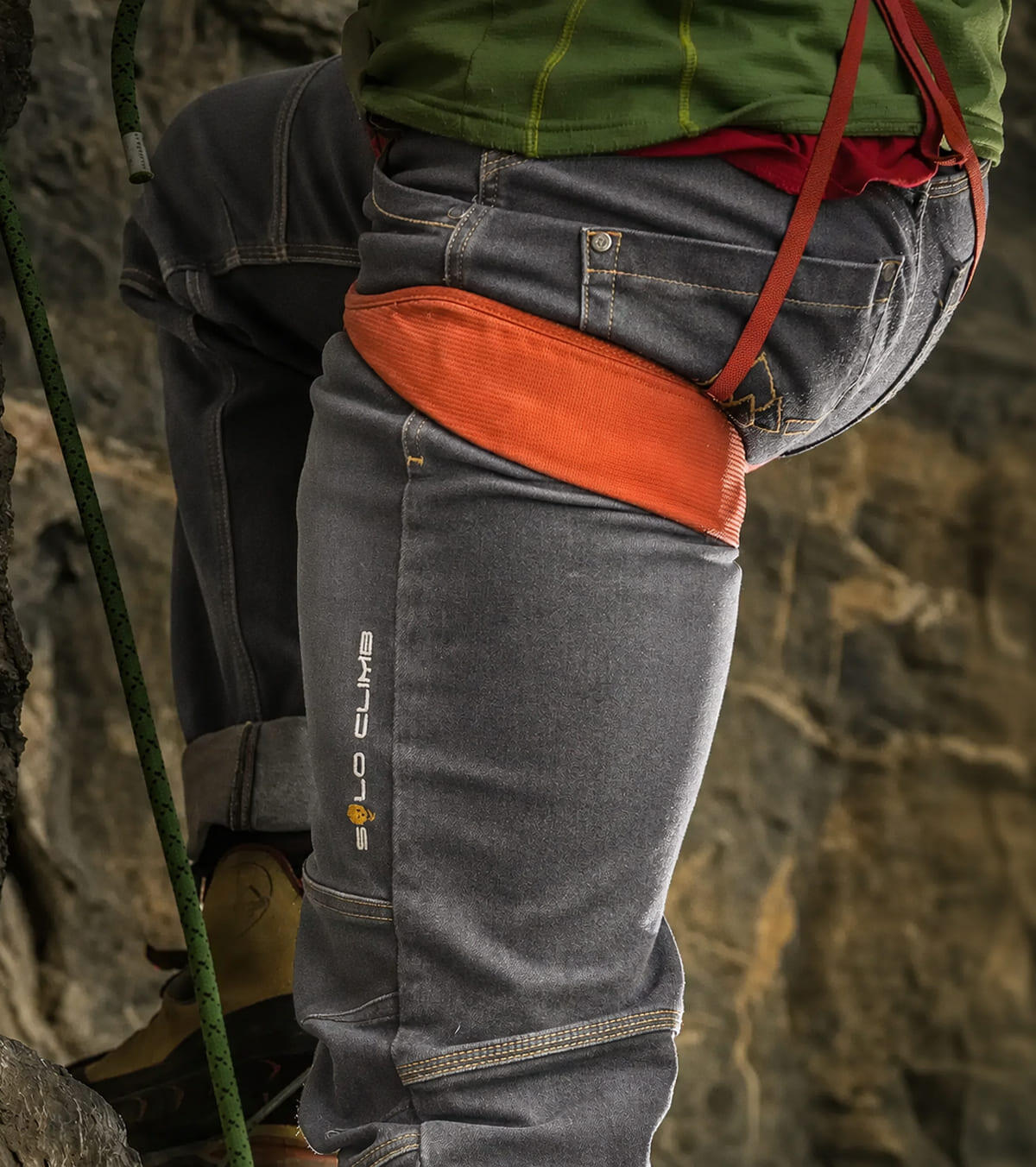 Calças Jeans De Escalada Mohawk Mulher Elásticas, Resistentes E Leves Cinza 4/4