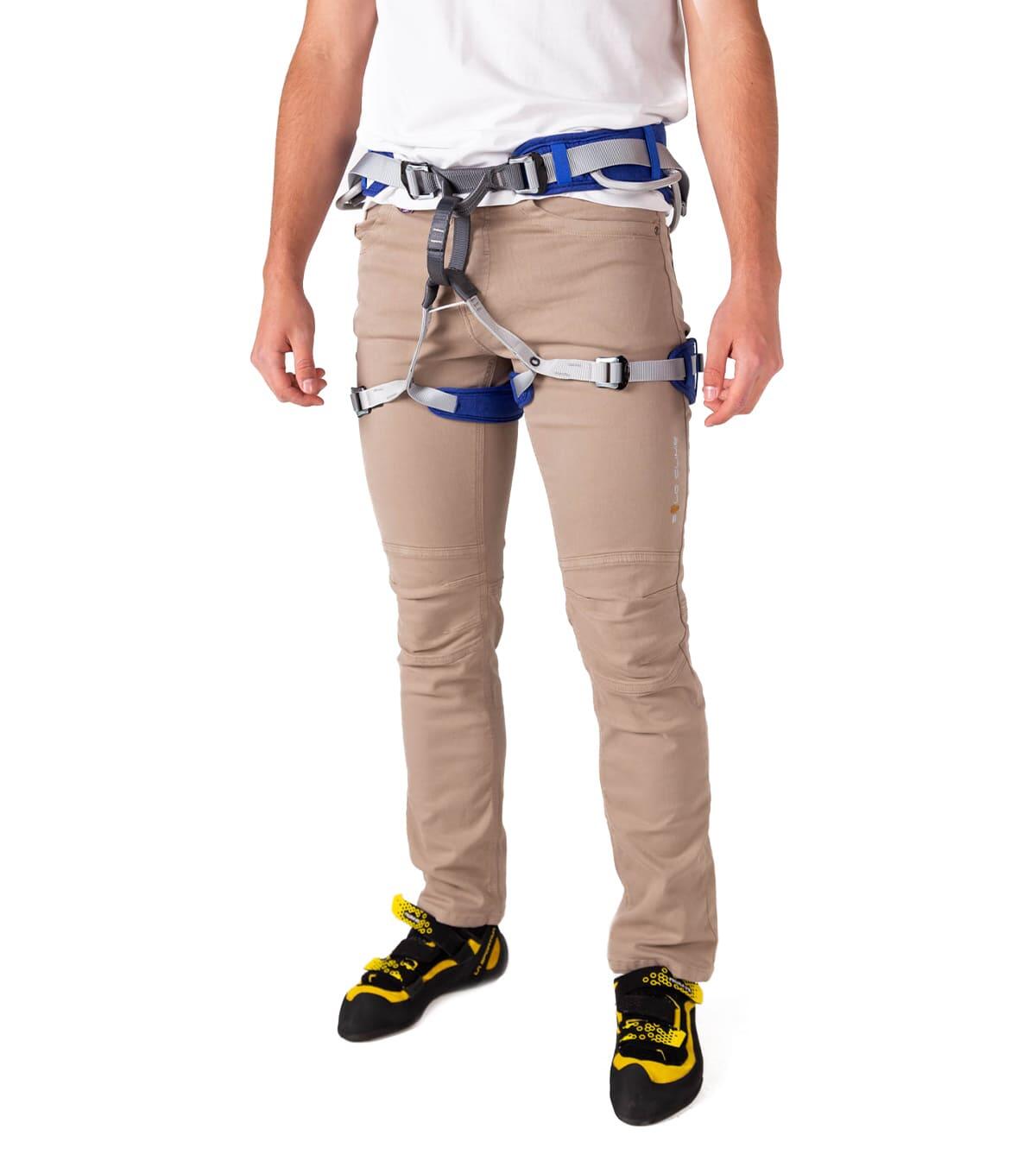 Pantalón Vaquero de Escalada y Montaña Ligero y Elástico Pinto Hombre Beige 5/6