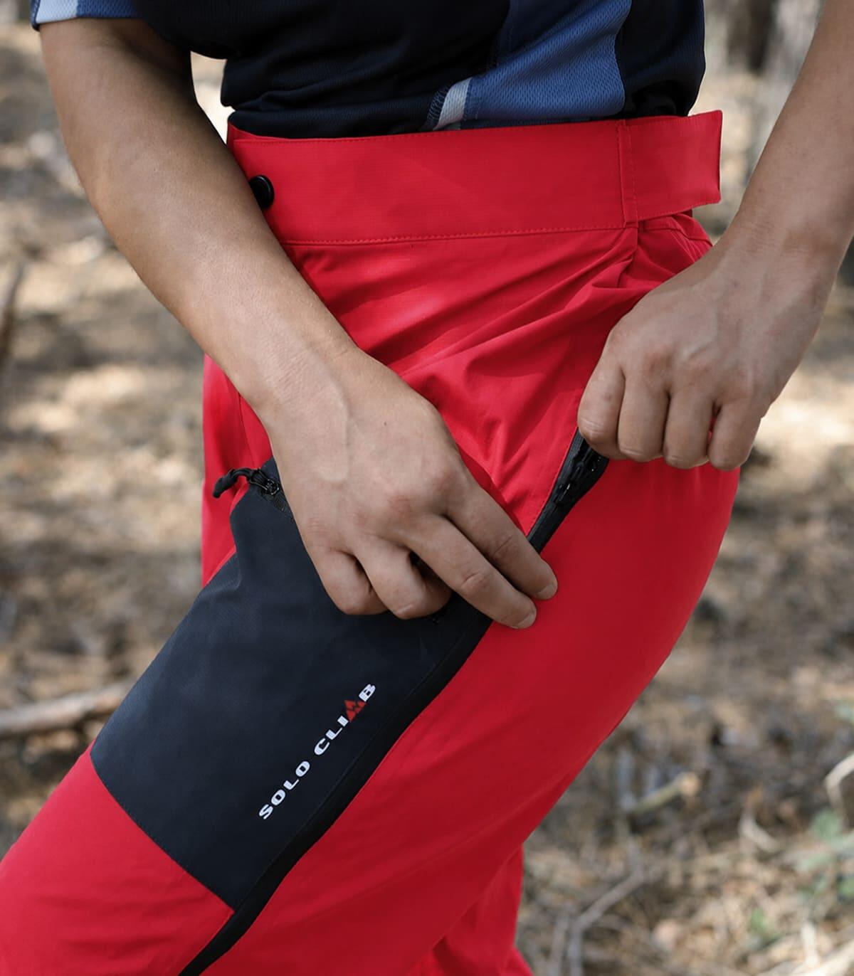 Calças Impermeáveis Nimbus 2.7 Alpinismo E Escalada Unissex Resistentes Vermelho 3/6