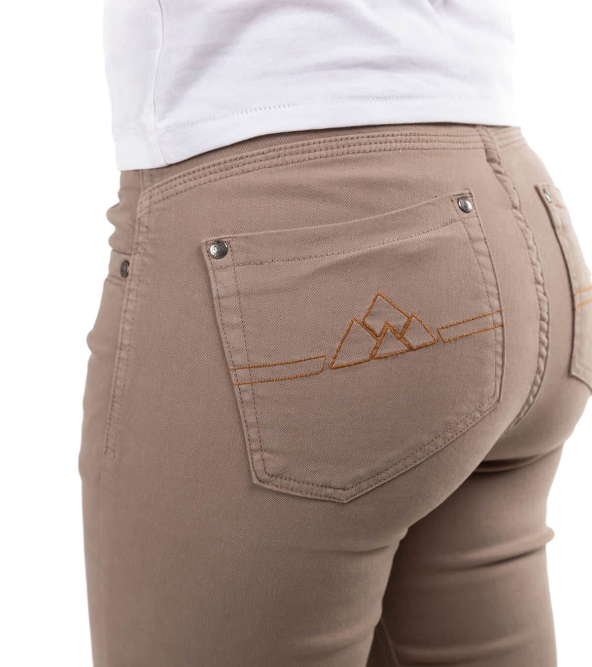 Calças Jeans De Escalada Pinto Mulher Elásticas E Leves Bege 4/6