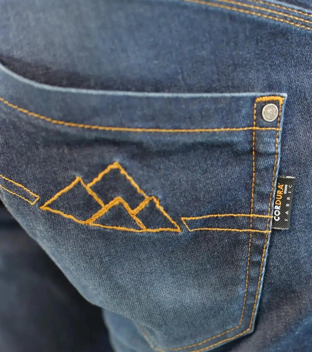 Calças Jeans De Escalada Mohawk Mulher Elásticas, Resistentes E Leves Azul 3/4