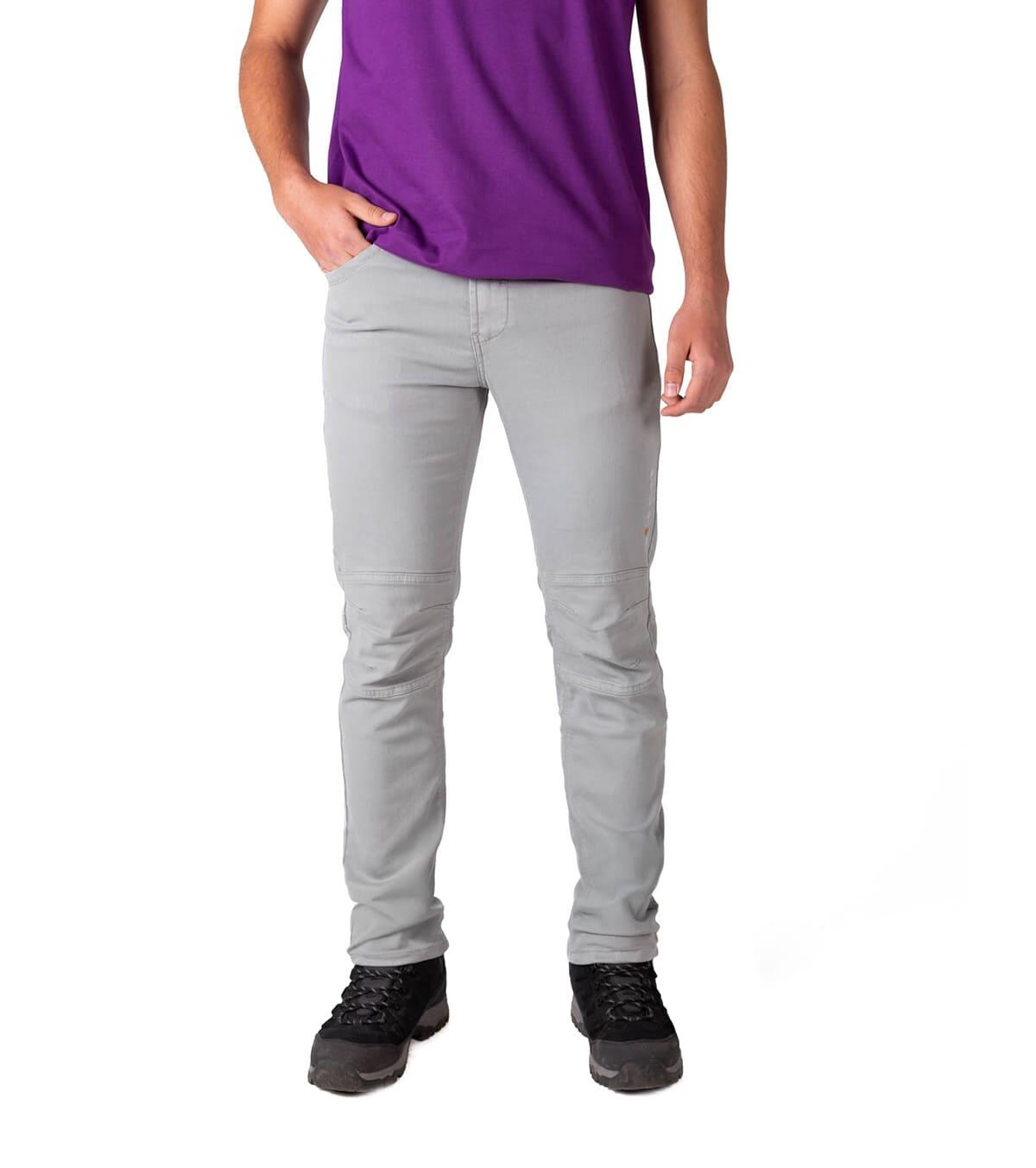 Pantalón Vaquero de Escalada y Montaña Ligero y Elástico Pinto Hombre Gris 5/6