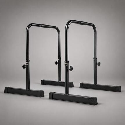 Verstelbare Dip Bars PRO - Calisthenics & Bodyweight - 5 Hoogtes - Zwart - Staal