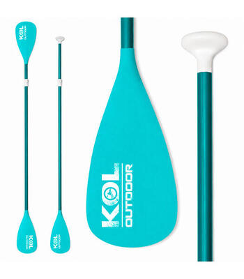 Sup & kajak peddel 2-in-1 aluminium 4-delig 165-215 cm mango fluo