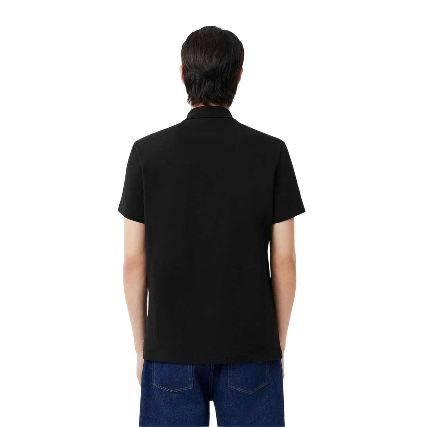 Polo Diseño Logotipo del pecho para Hombre Negro 3/6