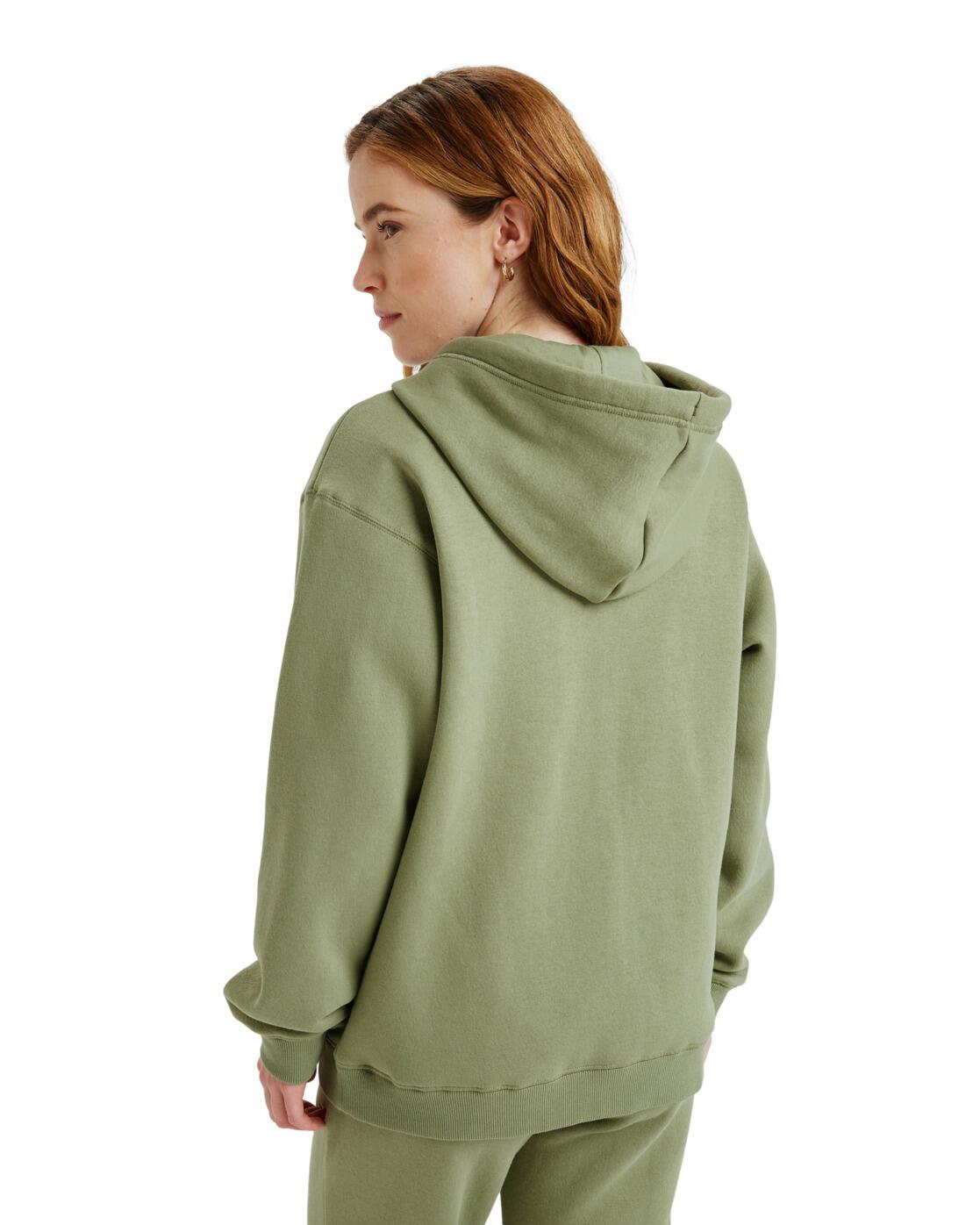Pull zippé à capuche SURF STOKED ZIPPED BRUSHED Vert Femme 2/5