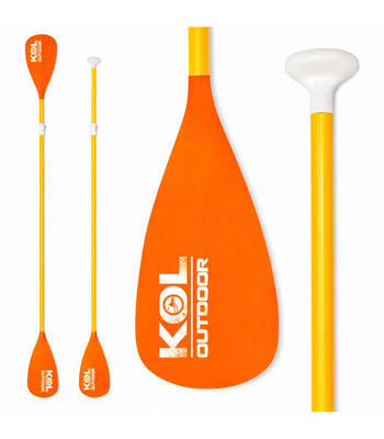 Sup & kajak peddel 2-in-1 aluminium 4-delig 165-215 cm mango fluo