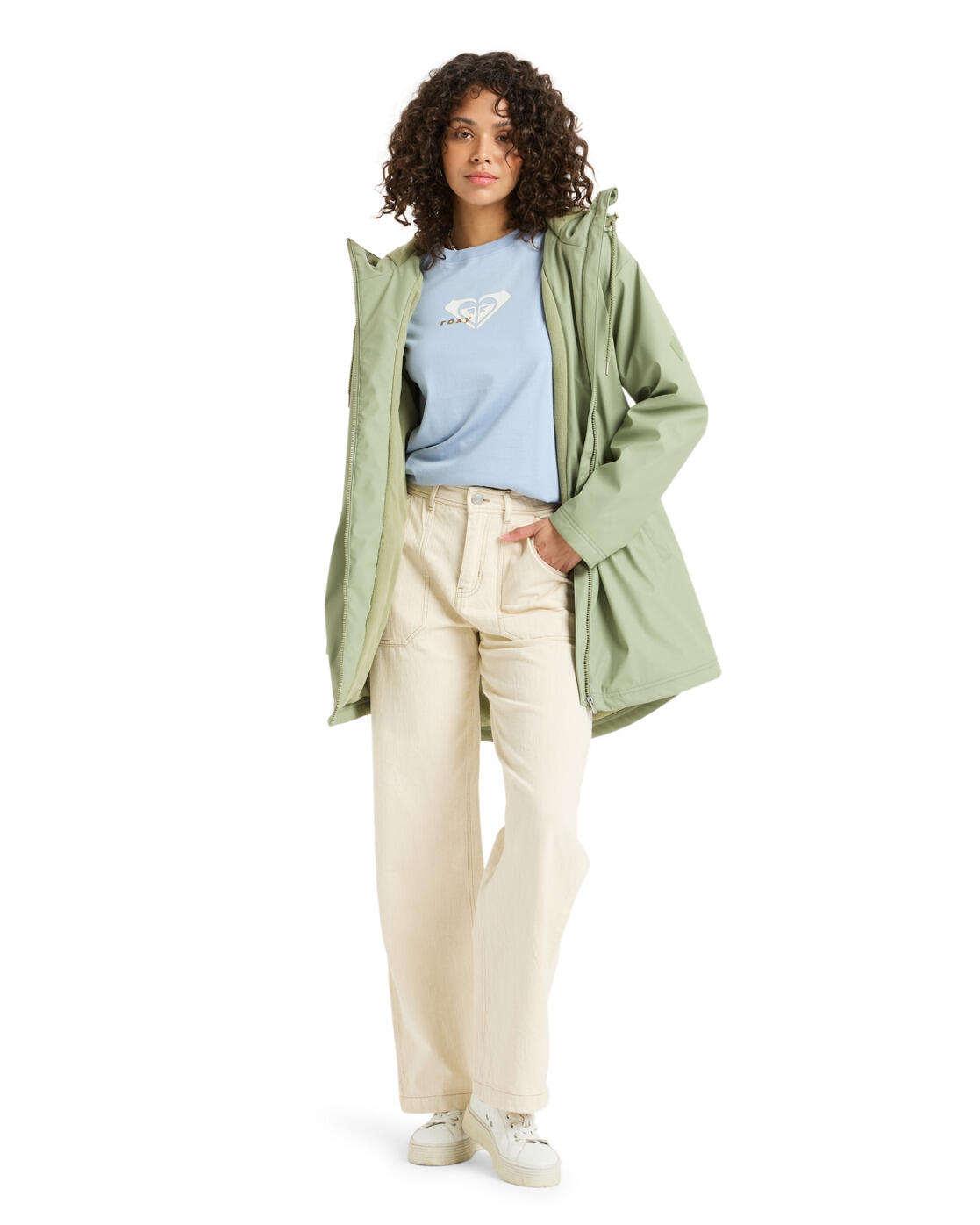Veste imperméable RAIN ROAD POLAR ZIP Vert Femme 4/6