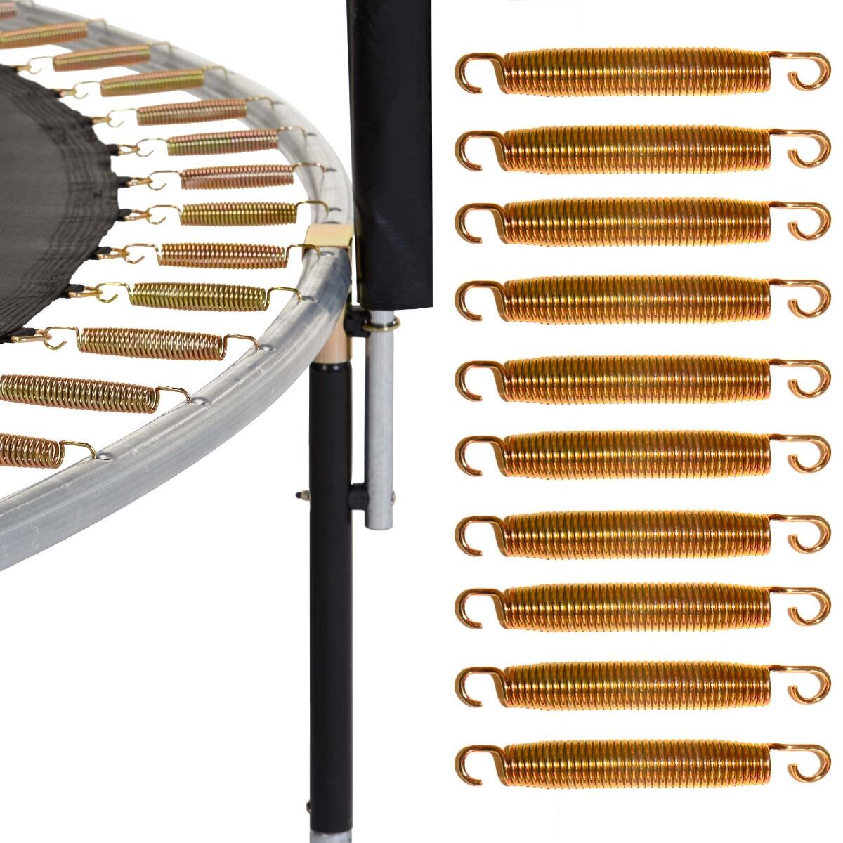 Packung mit 10 goldenen Trampolinfedern, 165 mm 5/5