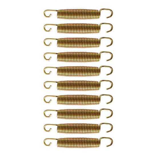 Verpakking van 10 gouden trampolineveren van 145 mm