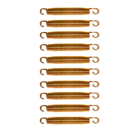 Verpakking van 10 gouden trampolineveren van 175 mm