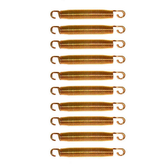 Verpakking van 10 gouden trampolineveren van 175 mm