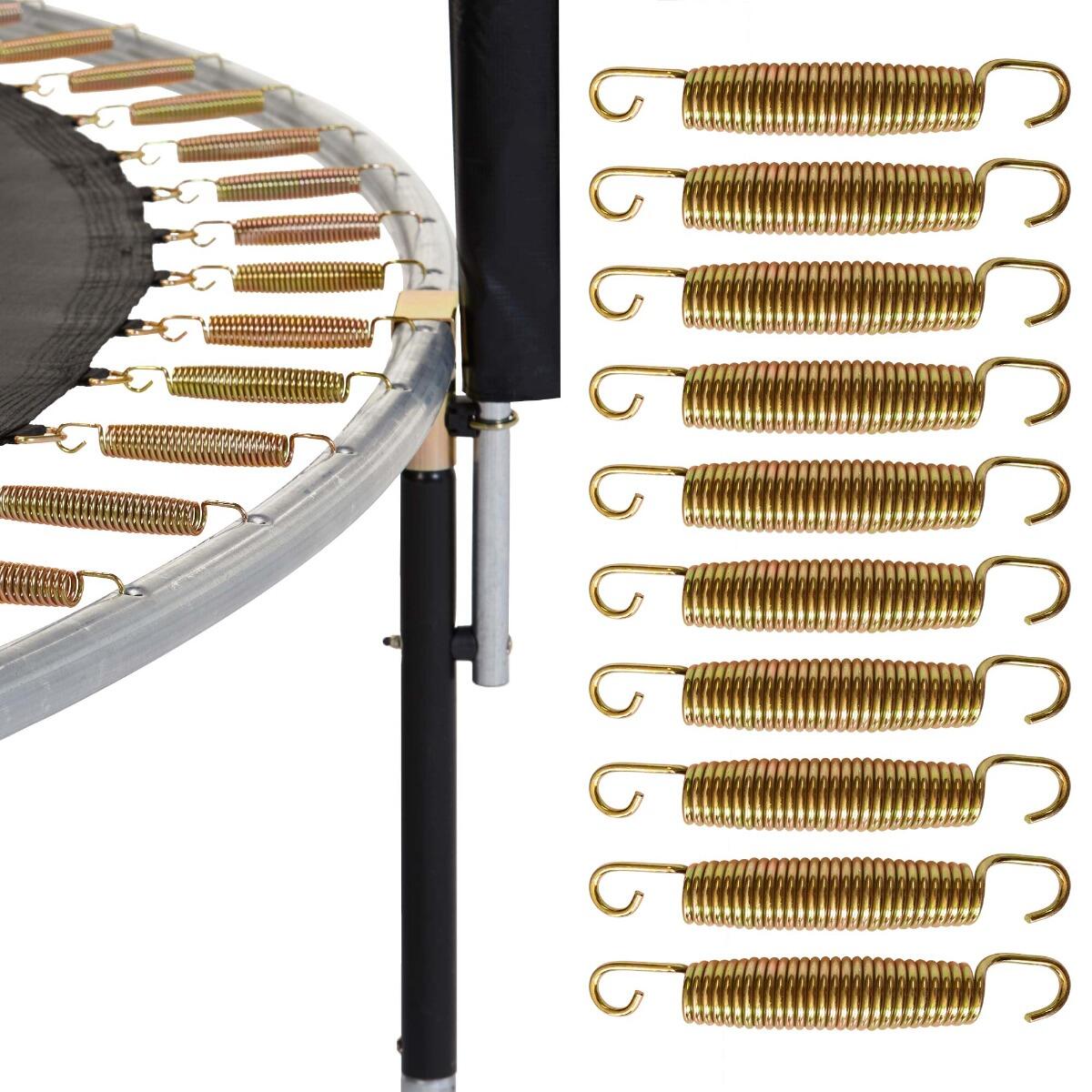 Packung mit 10 goldenen Trampolinfedern, 145 mm 5/5