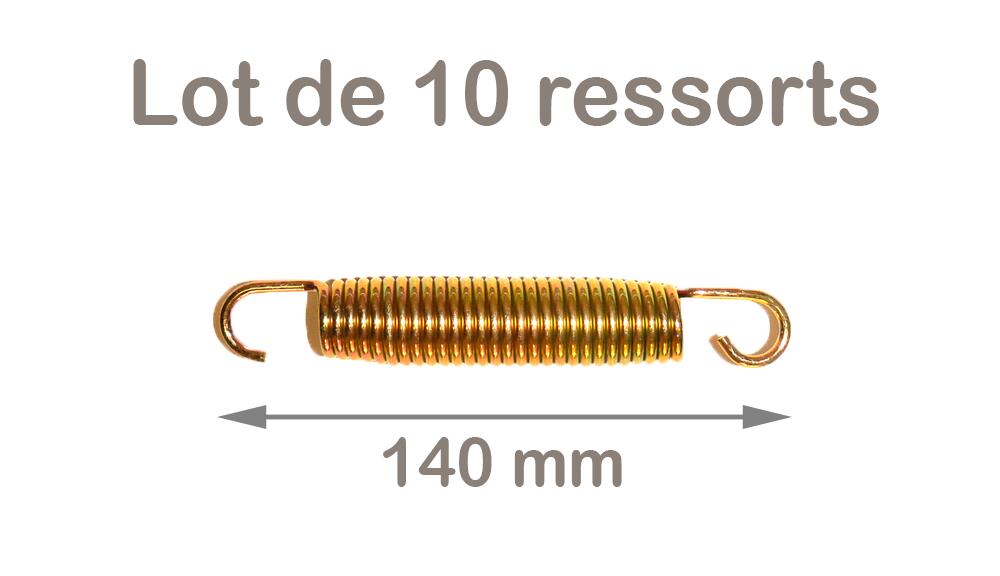 Confezione da 10 molle per trampolino dorate da 140 mm 2/5