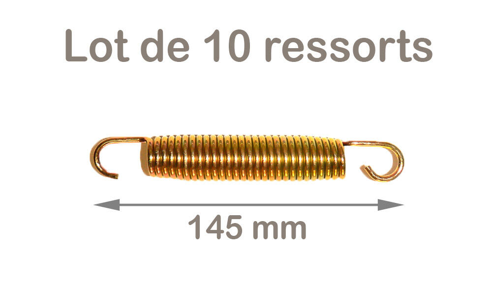 Packung mit 10 goldenen Trampolinfedern, 145 mm 2/5