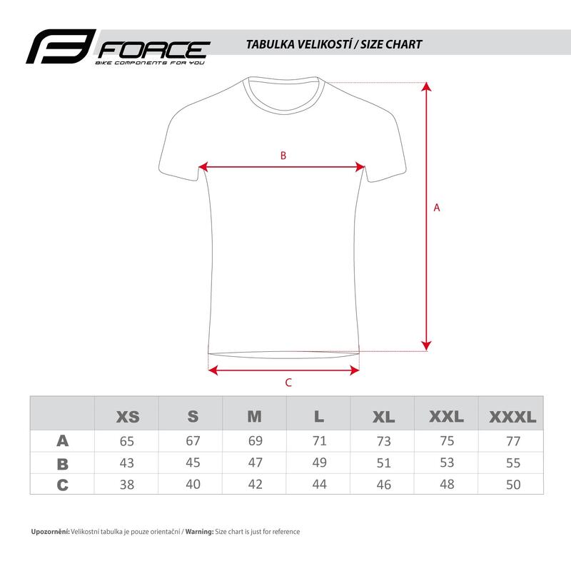 Tricou ciclism Force Bike, rosu, 3XL