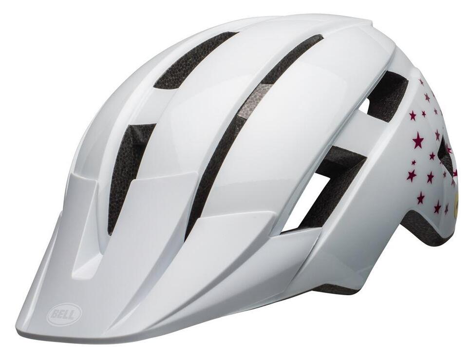 Kask rowerowy Dziecięcy Bell Sidetrack II Stars Gloss White 50-57