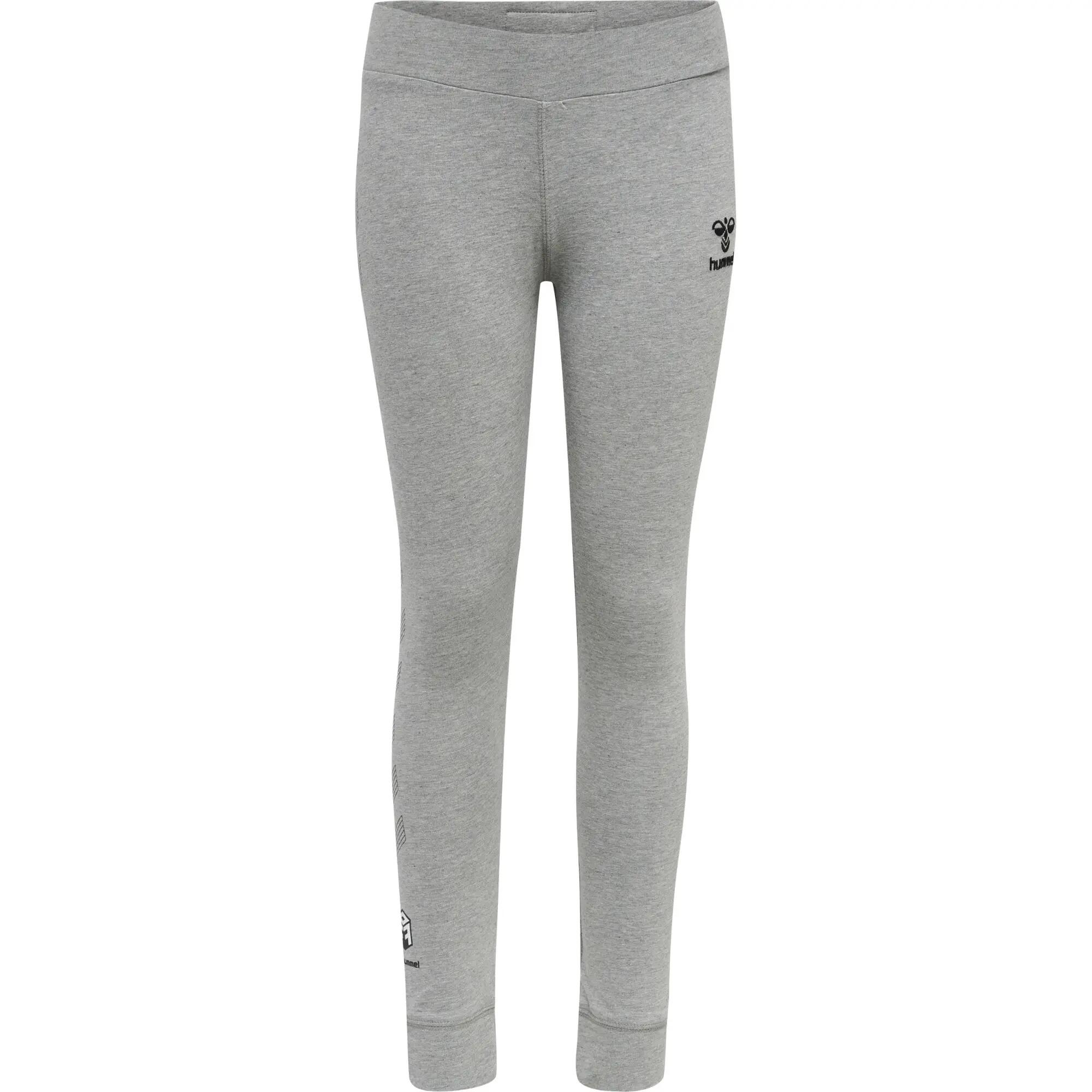 Children's cotton leggings Hummel Move Grid 11/13