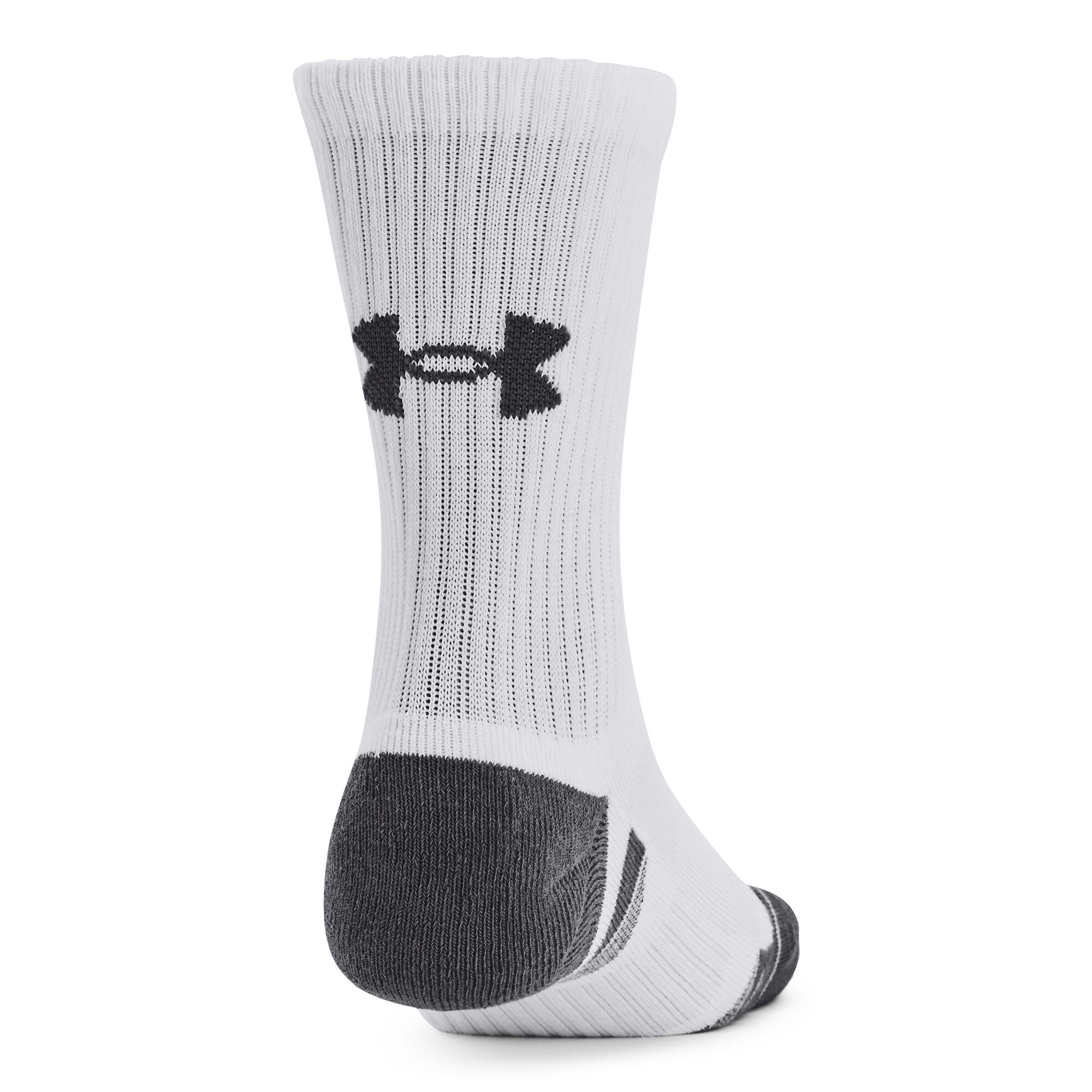 CALZINI Under Armour Performance Cotton 3P, Bianca, Unisex 5/7