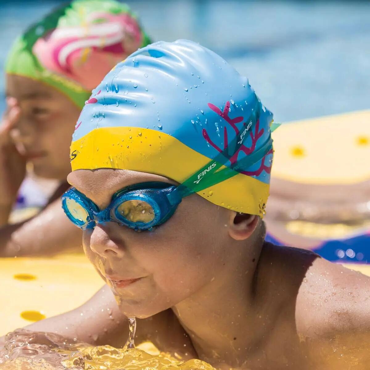 Casca inot silicon pentru copii Mermaid Silicone Cap Merman - albastru verde 2/4