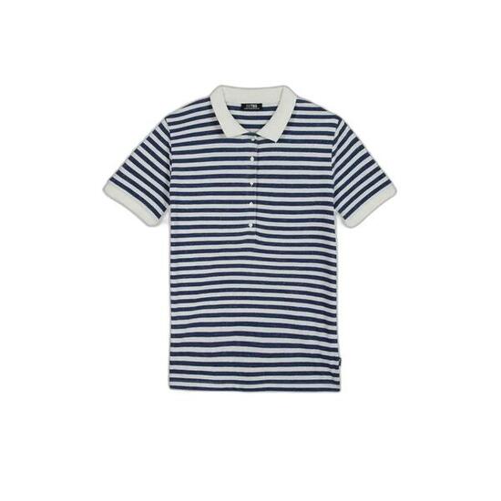 Polo - Sport - Femme - Manches courtes, col polo, rayé - ADIALPOL - Bleu