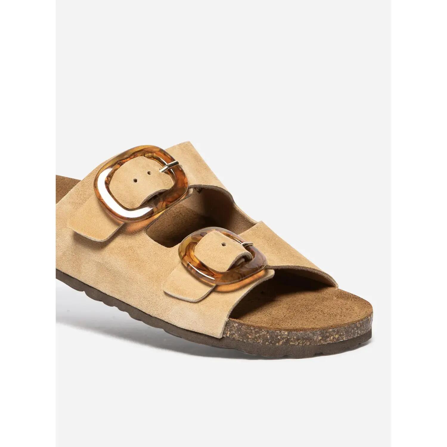 Chaussures - femme - mules bride, talon 20 mm - rayanna - marron 4/5