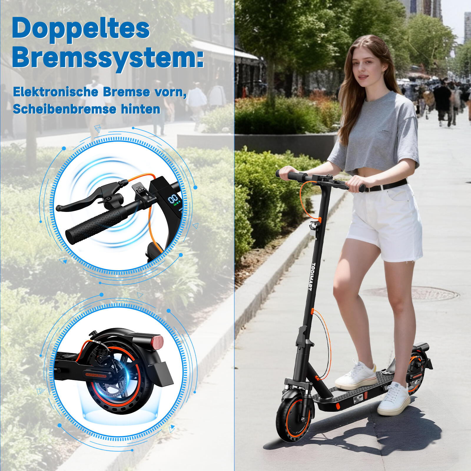 Patinete eléctrico TODIMART T6 homologado para circular por carretera 7/7