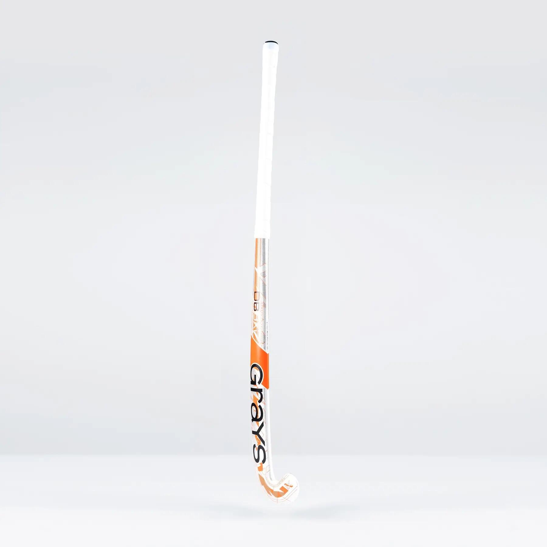 Grays DB9Xi Dynabow Senior Indoor Hockeystick Wit/Oranje/Zilver 2/3