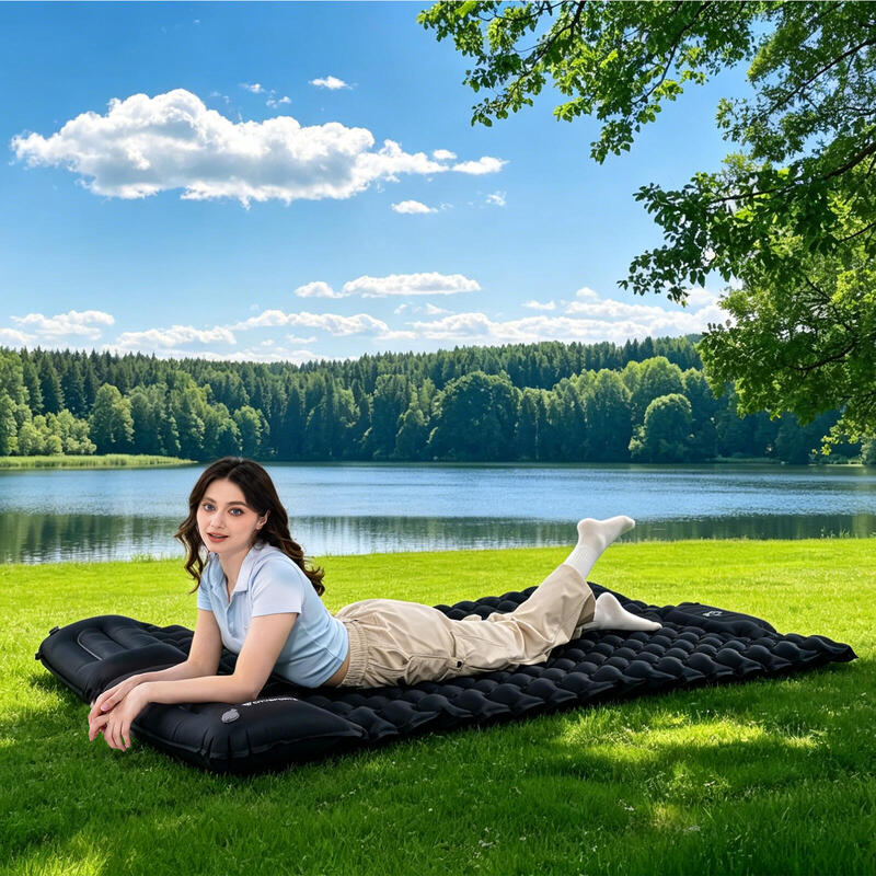 Saltea gonflabilă de camping pentru 2 persoane, 202 x 130 cm