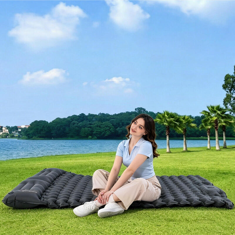 Saltea gonflabilă de camping pentru 2 persoane, 202 x 130 cm