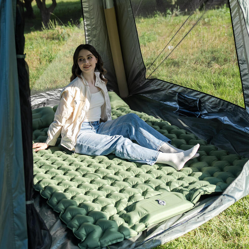 Saltea gonflabilă de camping pentru 2 persoane, 202 x 130 cm