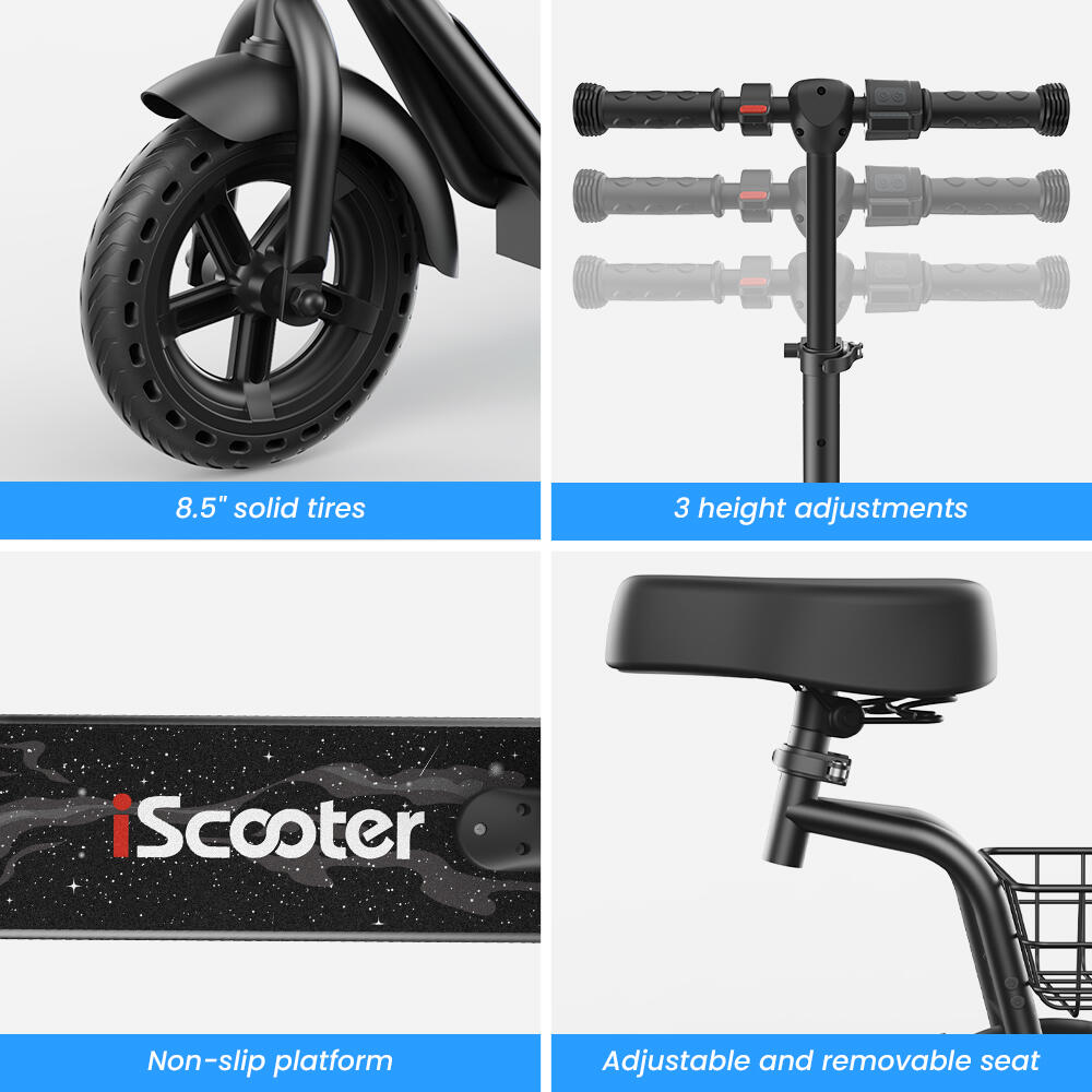 Trottinette électrique iScooter IK7 pour enfants de 10 à 14 ans, application 3/8