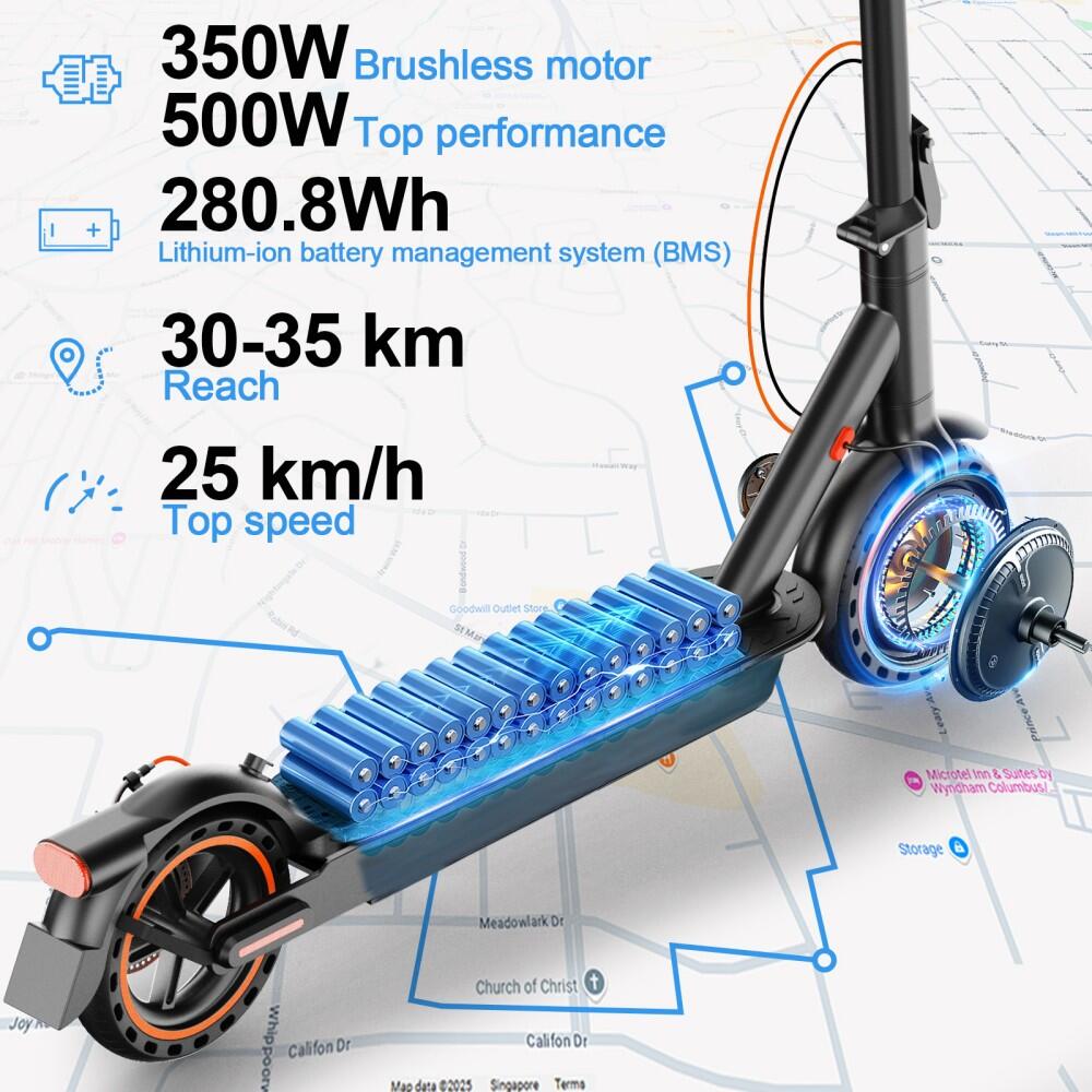 Patinete eléctrico ultraligero TODIMART T3S con intermitentes y aplicación 2/6