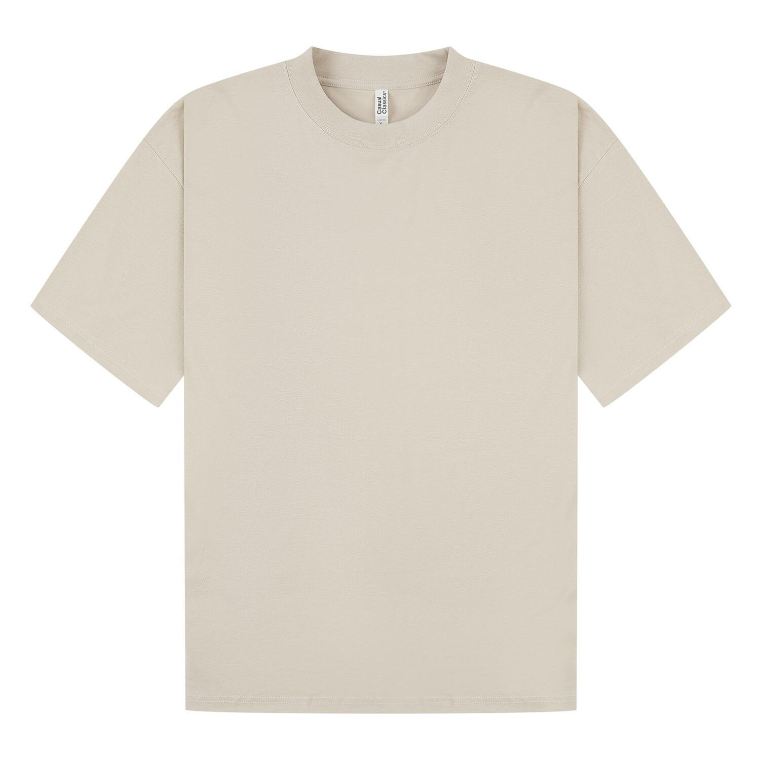Casual Classics Unisex Adult Combed Ringspun Cotton Extended Neckline Oversized