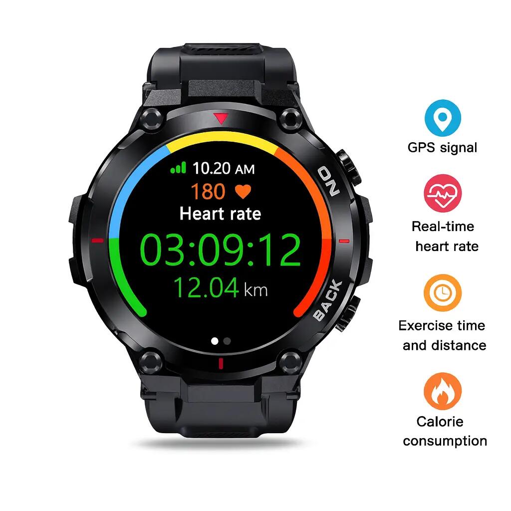 GPS Smartwatch – Outdoor Fitness, Waterproof, Heart Rate & SpO2 Monitor