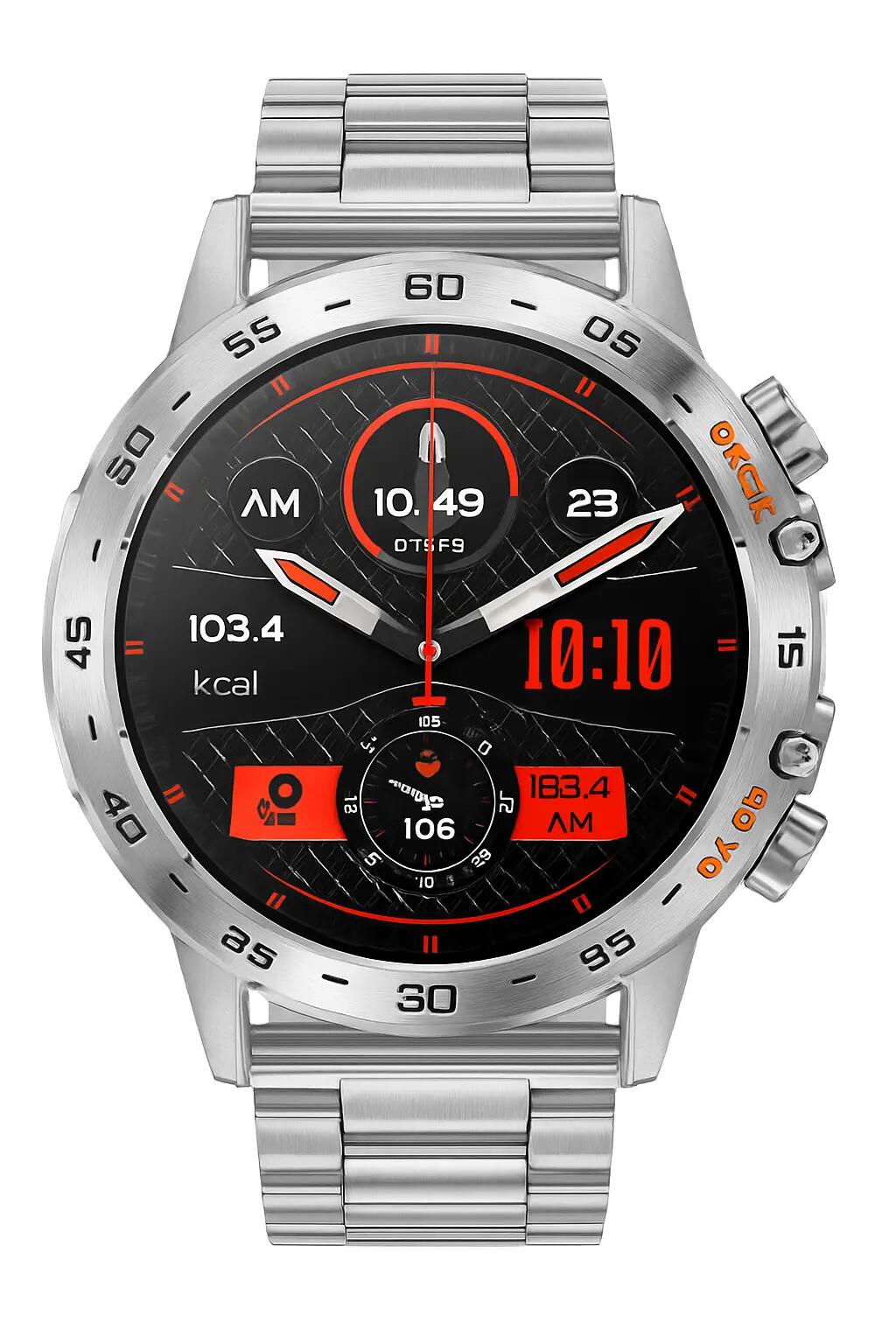Smart Fitness Watch Sports Fitness Tracker Watch - Steel Silver