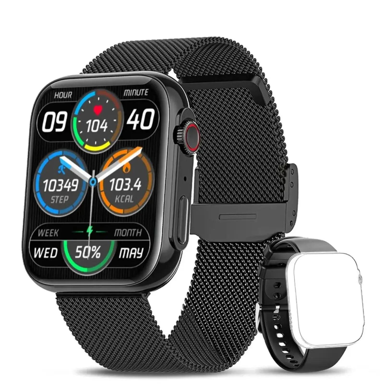 Smart watch: AMOLED Display, Bluetooth Calls, Fitness & Health Tracker