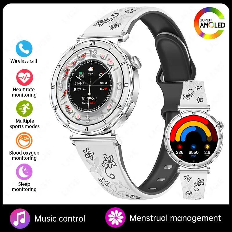 Women’s Ultra Thin Smart Watch AMOLED Bluetooth Call Fitness Tracker