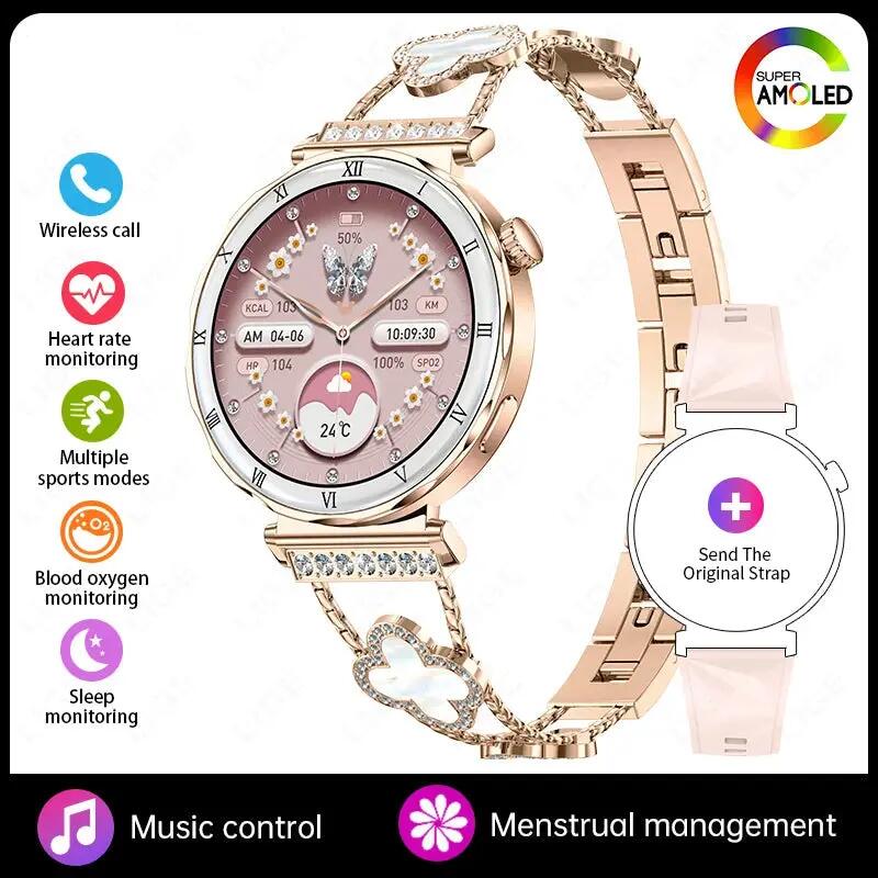 Women’s Ultra Thin Smart Watch AMOLED Bluetooth Call Fitness Tracker